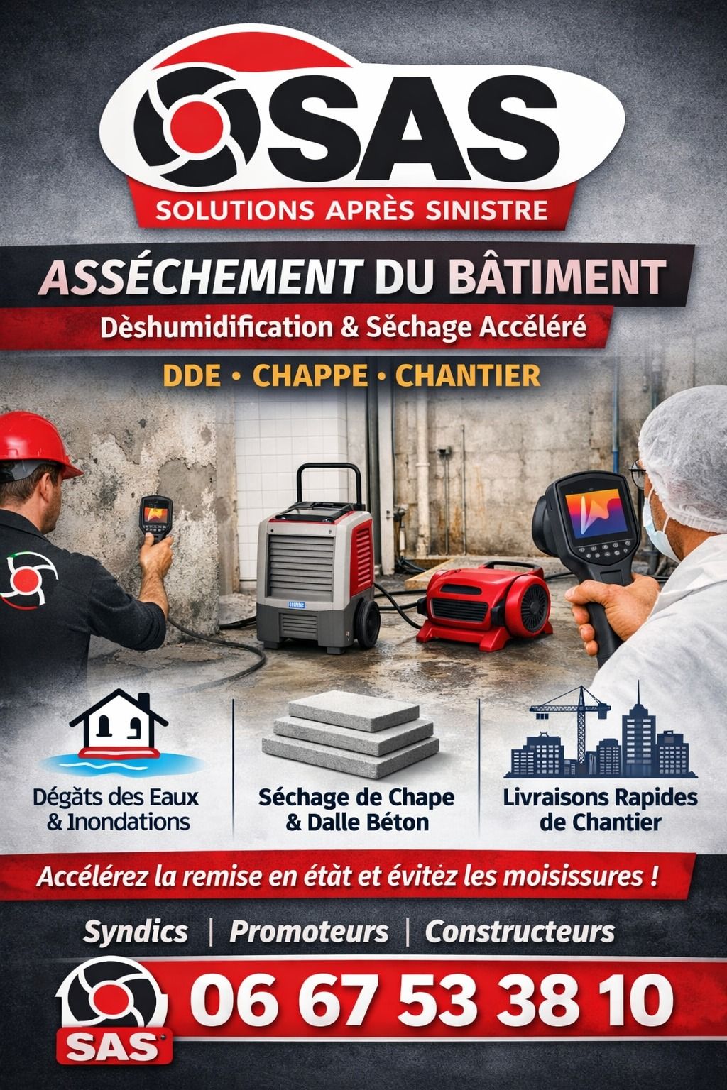 Nouvelle technologie d'assèchement intégrée