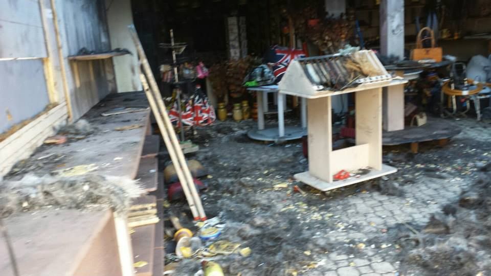 Situation avant : Décontamination suie dans un ERP